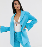 Thumbnail for your product : ASOS DESIGN Petite pop waisted suit blazer