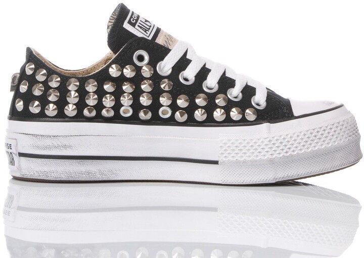 Converse Black Fabric Sneakers - ShopStyle Trainers & Athletic Shoes