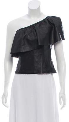 A.L.C. Leather Off- Shoulder Top w/ Tags