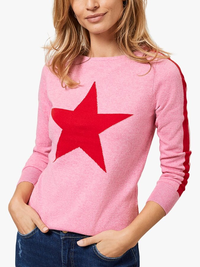 mint velvet black animal star front jumper