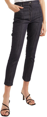 Rokh Cropped High-rise Straight-leg Jeans