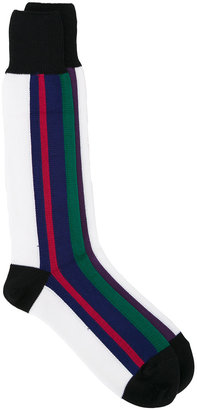 Sacai striped colour block socks
