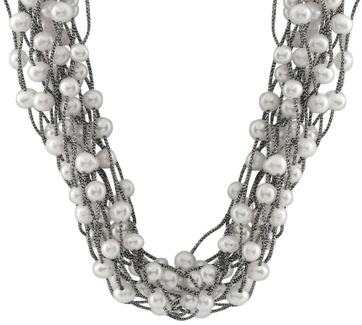 Splendid Pearls Silver 5-5.5mm Freshwater Pearl Thread Necklace