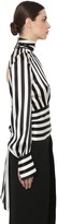 Thumbnail for your product : Petar Petrov Open Back Striped Satin Blouse