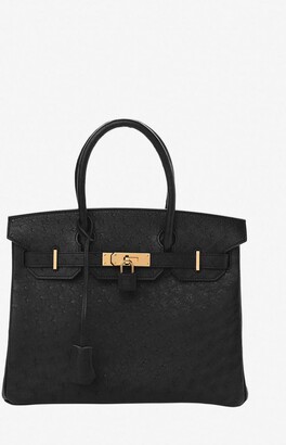 black ostrich birkin bag