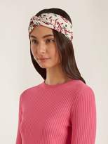 Thumbnail for your product : Valentino Graphic Print Silk Headband - Womens - White Multi
