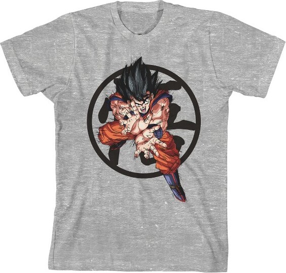 Dragon Ball Z DragonBallZGokuw/SymbolGraphicYouthBoy'sAthleticHeatherT-Shirt-Small