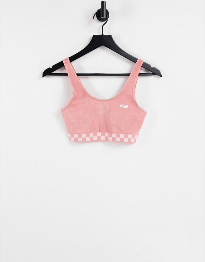 Vans Checked Out bralette in light pink - ShopStyle Tops