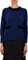 Thumbnail for your product : Zhor & Nema Velvet-Trimmed-Bow Sweater