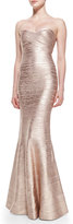 Thumbnail for your product : Herve Leger Sara Signature Metallic Bandage Gown