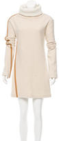 Thumbnail for your product : Celine Leather-Trimmed Turtleneck Dress w/ Tags