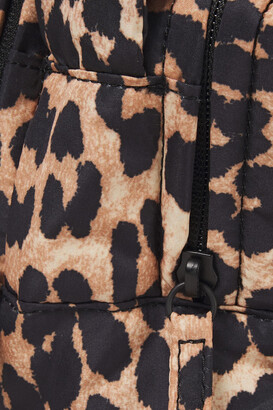 Ganni Knotted Leopard-print Shell Shoulder Bag
