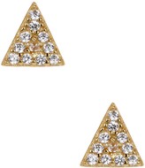 Thumbnail for your product : Argentovivo 18K Gold Plated Sterling Silver Pave Crystal Triangle Stud Earrings