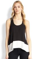 Thumbnail for your product : BCBGMAXAZRIA Two-Tone Cutout-Back Tank