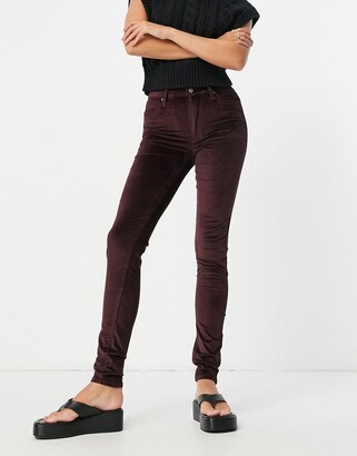 Levi's 721 high rise skinny jeans in purple - ShopStyle