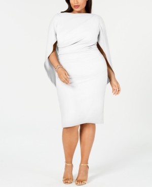 plus size white ruched dress