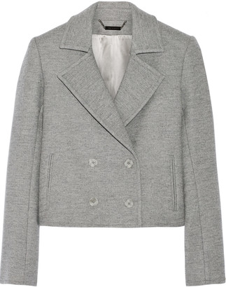Wes Gordon Cropped double-breasted wool-blend blazer