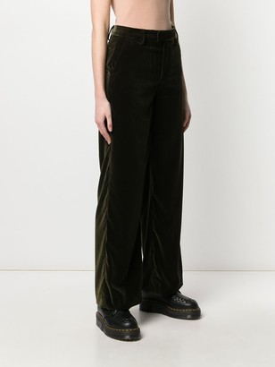 Closed Wide-Leg Tailored Trousers