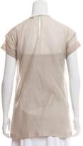 Thumbnail for your product : Brunello Cucinelli Sheer Short Sleeve Tunic