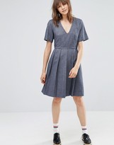 Thumbnail for your product : YMC Wool Pleated Skater Dress
