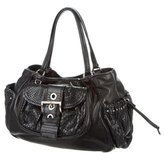 Thumbnail for your product : Prada Python and Lizard Trimmed Studded Tote