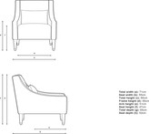 Thumbnail for your product : John Lewis & Partners Swept Armchair, Dark Leg, Aquaclean Harriet Orange