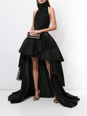 Isabel Sanchis Pleated Asymmetric Skirt