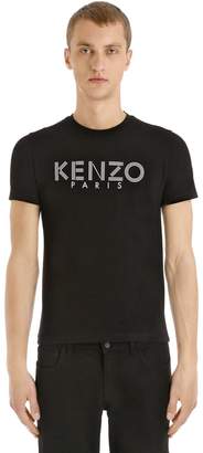 Kenzo Logo Printed Cotton Jersey T-Shirt