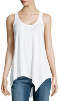 Thumbnail for your product : W by Wilt Uneven Ribbed Slub-Knit Tank, White