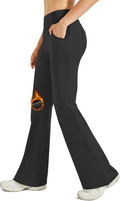 Yogipace Tall Women's High Waisted Ribbed Yoga Leggings Extra Long Rib Tights  Workout Pants with Pockets - ShopStyle Trousers