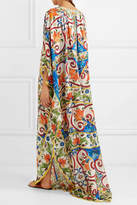 Thumbnail for your product : Dolce & Gabbana Printed Silk Kaftan - Red