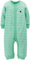 Thumbnail for your product : Carter's Striped Romper (Baby) - Dog-Newborn