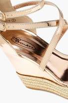 Thumbnail for your product : boohoo Strappy Espadrille Wedges