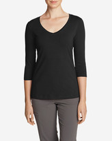 Thumbnail for your product : Eddie Bauer Women's Lookout 3/4-Sleeve V-Neck T-Shirt - Solid
