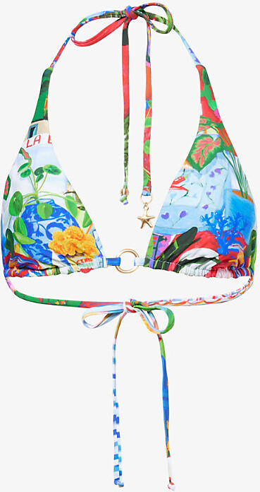 Seafolly Womens Sapphire La Boca Triangle Bikini Top 12