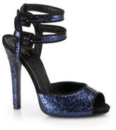 Thumbnail for your product : Gucci Mlode Glitter & Suede Sandals