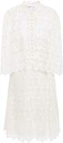Thumbnail for your product : Valentino Convertible Cotton-blend Guipure Lace Dress
