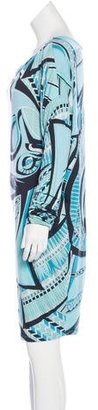 Emilio Pucci Abstract Print Long Sleeve Dress