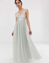Thumbnail for your product : Needle & Thread sequin maxi dress in mint green