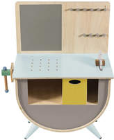 Thumbnail for your product : Little Ella James Warm Grey Wooden Toy Bench With Tool Kit