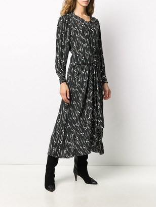 Isabel Marant Print Silk Midi Dress