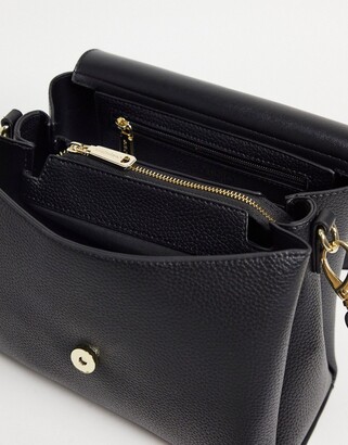 Valentino Bags Alexia metal logo strap cross body bag in black - ShopStyle