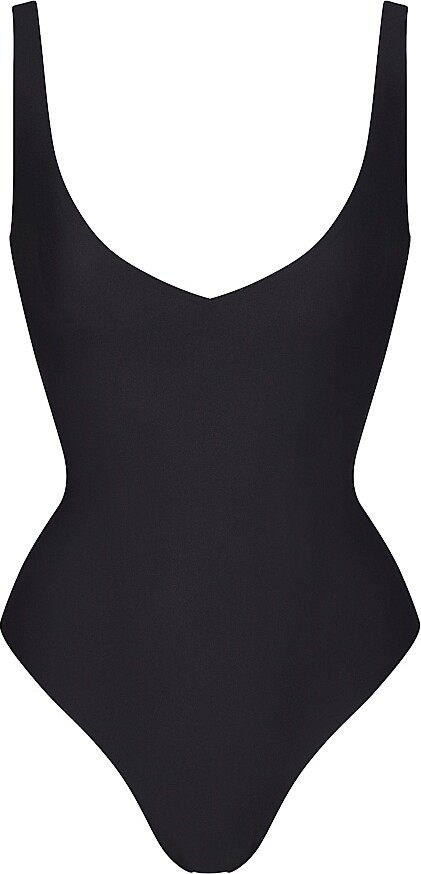 SKIMS Women's Body Plunge Bodysuit - Onyx - Size XL