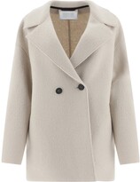 Thumbnail for your product : Harris Wharf London Double-Breasted Dropped Shoulder Coat
