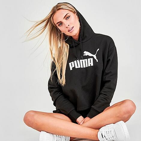 Puma Women's Essentials Cropped Logo Pullover Hoodie - ShopStyle