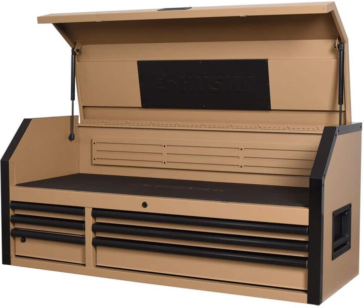 Husky Heavy Duty 52 in. W 6-Drawer Matte Tan Top Tool Chest
