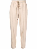 Thumbnail for your product : Antonelli Pressed-Crease Drawstring-Waist Track Trousers
