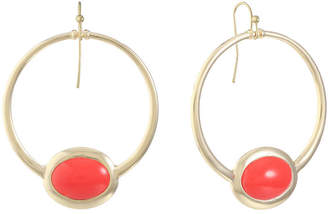 Liz Claiborne Orange 53mm Oval Hoop Earrings