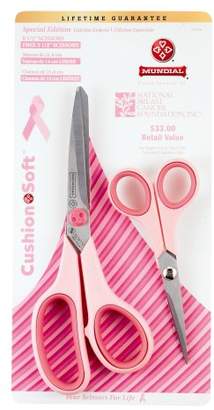 Mundial P1852B Cushion Soft Special Edition 8-1/2-Inch and 5-1/2-Inch Ambidextrous Scissors, 2-Piece Set, Pink