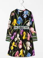 Thumbnail for your product : Dolce & Gabbana Kids floral logo dress